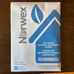 Norwex Eco-Wash Laundry Detergent Strips 36 Loads Eco-Friendly